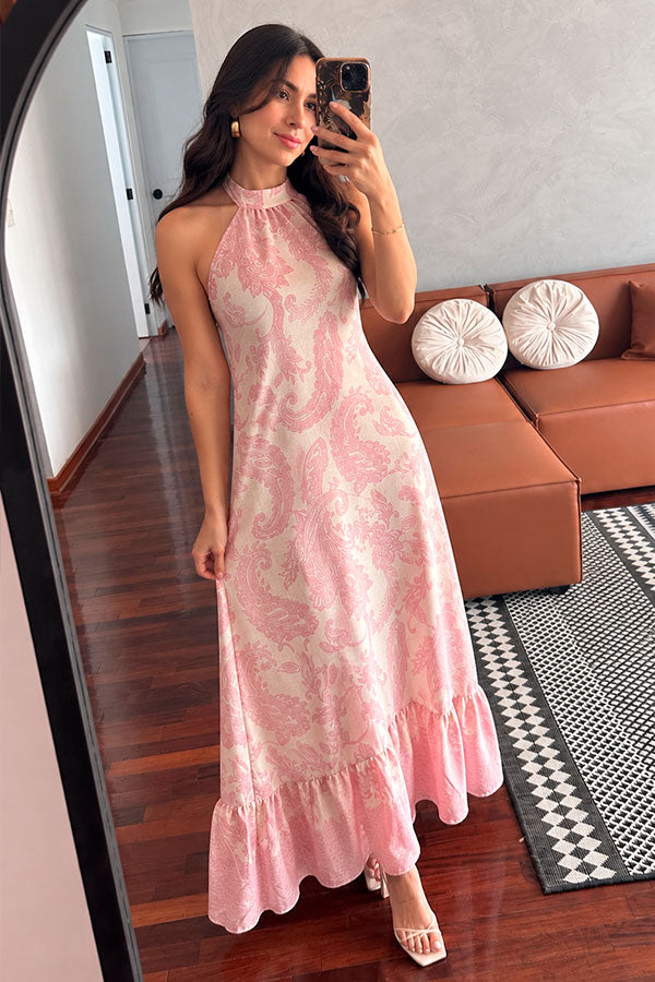 Vestido Halter largo
